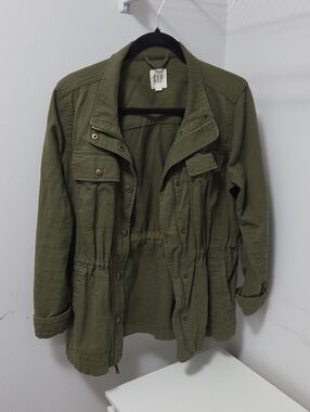 GAP Olive Green Drawstring Utility Jacket